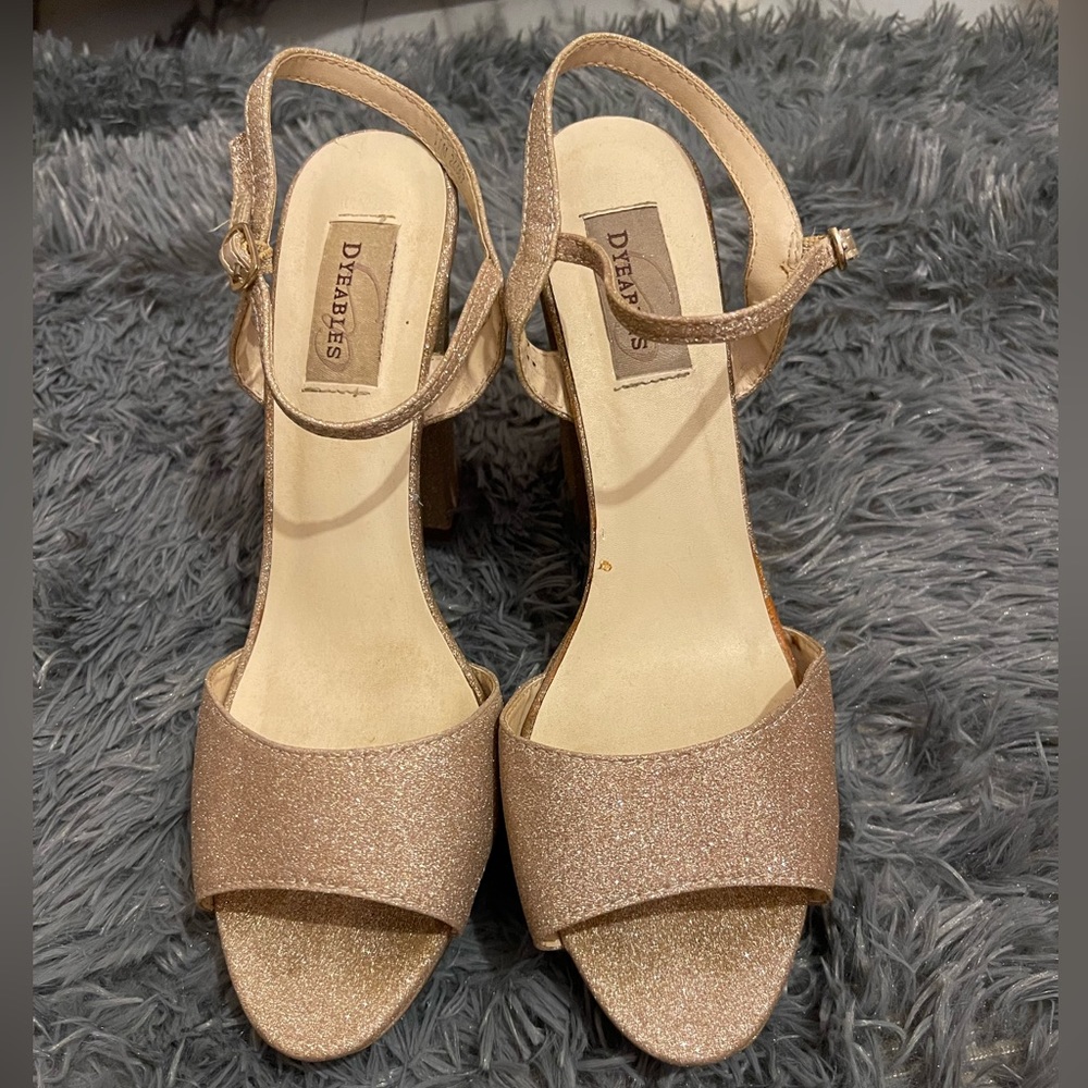 Rose gold glitter Platform Heels